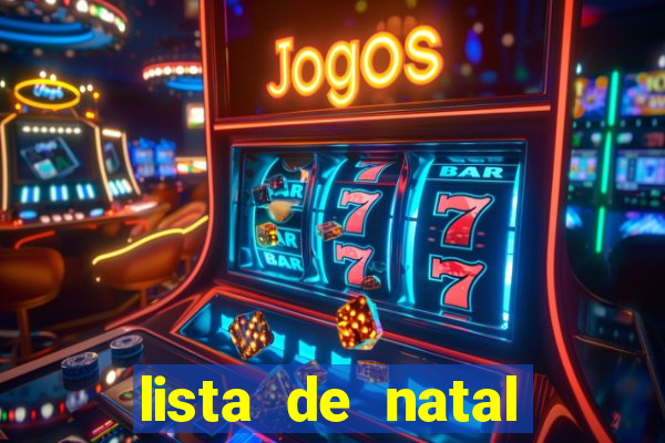 lista de natal para imprimir